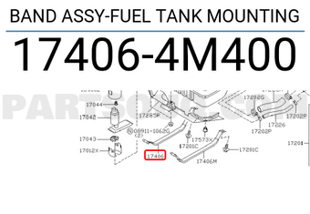 Nissan 174064M400 BAND ASSY-FUEL TANK MOUNTING