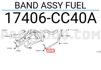 Nissan 17406CC40A BAND ASSY FUEL