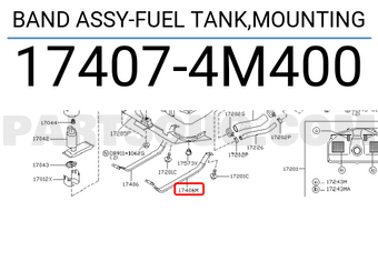 Nissan 174074M400 BAND ASSY-FUEL TANK,MOUNTING