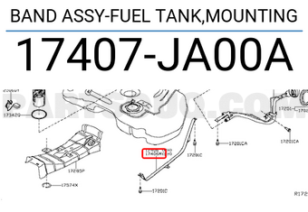 Nissan 17407JA00A BAND ASSY-FUEL TANK,MOUNTING