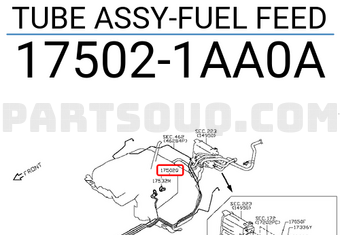 Nissan 175021AA0A TUBE ASSY-FUEL FEED