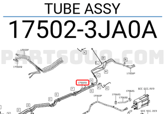Nissan 175023JA0A TUBE ASSY