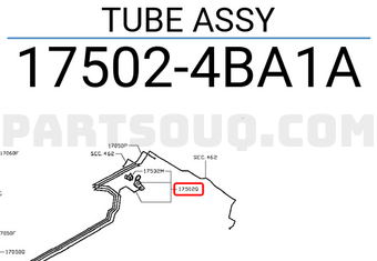 Nissan 175024BA1A TUBE ASSY
