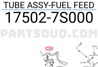 Nissan 175027S000 TUBE ASSY-FUEL FEED