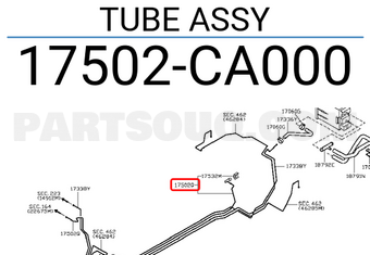 Nissan 17502CA000 TUBE ASSY