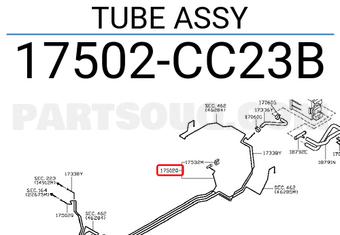 Nissan 17502CC23B TUBE ASSY