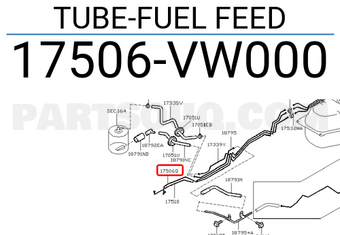 Nissan 17506VW000 TUBE-FUEL FEED