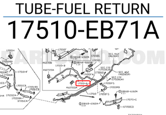 Nissan 17510EB71A TUBE-FUEL RETURN