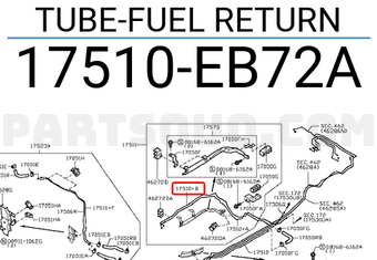 Nissan 17510EB72A TUBE-FUEL RETURN
