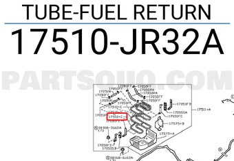 Nissan 17510JR32A TUBE-FUEL RETURN