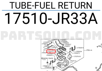 Nissan 17510JR33A TUBE-FUEL RETURN