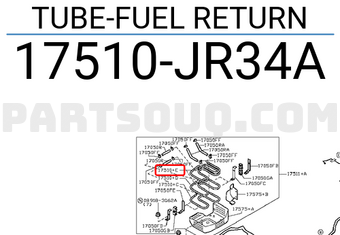 Nissan 17510JR34A TUBE-FUEL RETURN