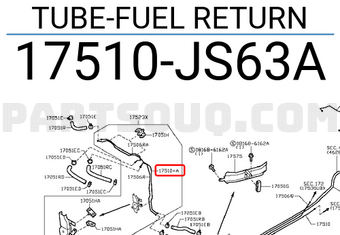 Nissan 17510JS63A TUBE-FUEL RETURN