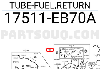 Nissan 17511EB70A TUBE-FUEL,RETURN