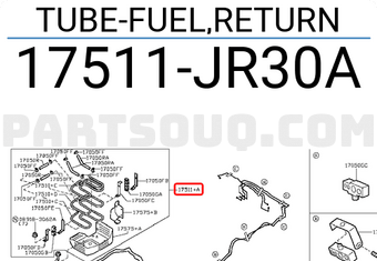 Nissan 17511JR30A TUBE-FUEL,RETURN