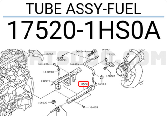 Nissan 175201HS0A TUBE ASSY-FUEL