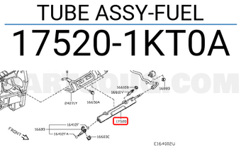 Nissan 175201KT0A TUBE ASSY-FUEL