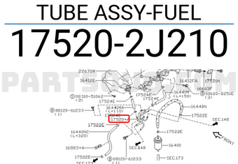 Nissan 175202J210 TUBE ASSY-FUEL