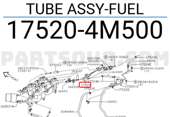 Nissan 175204M500 TUBE ASSY-FUEL