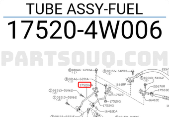 Nissan 175204W006 TUBE ASSY-FUEL