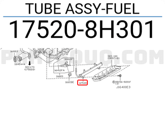 Nissan 175208H301 TUBE ASSY-FUEL