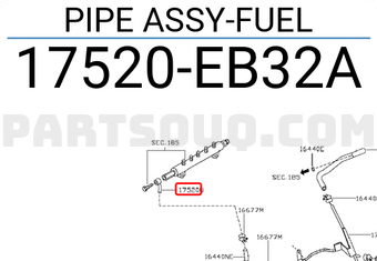 Nissan 17520EB32A PIPE ASSY-FUEL