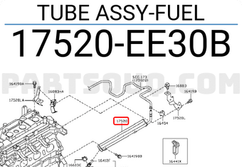 Nissan 17520EE30B TUBE ASSY-FUEL
