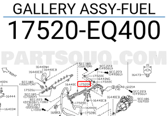 Nissan 17520EQ400 GALLERY ASSY-FUEL