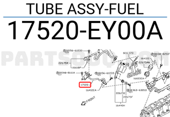 Nissan 17520EY00A TUBE ASSY-FUEL