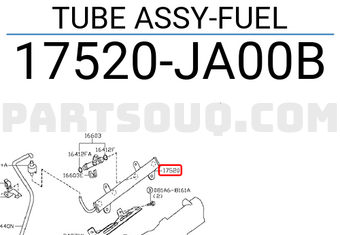 Nissan 17520JA00B TUBE ASSY-FUEL