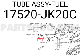 Nissan 17520JK20C TUBE ASSY-FUEL