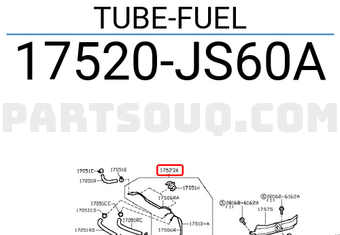 Nissan 17520JS60A TUBE-FUEL