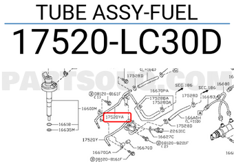 Nissan 17520LC30D TUBE ASSY-FUEL