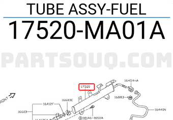 Nissan 17520MA01A TUBE ASSY-FUEL