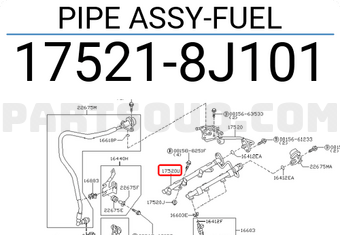 Nissan 175218J101 PIPE ASSY-FUEL