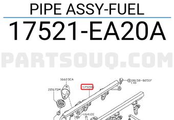 Nissan 17521EA20A PIPE ASSY-FUEL