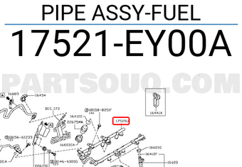 Nissan 17521EY00A PIPE ASSY-FUEL