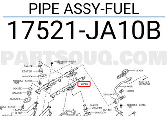 Nissan 17521JA10B PIPE ASSY-FUEL