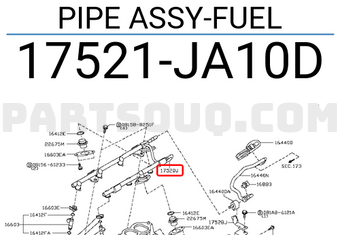 Nissan 17521JA10D PIPE ASSY-FUEL