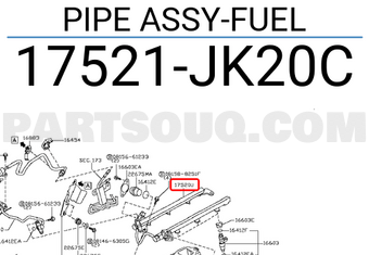 Nissan 17521JK20C PIPE ASSY-FUEL
