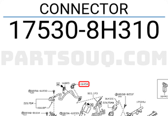 Nissan 175308H310 CONNECTOR