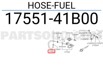 Nissan 1755141B00 HOSE-FUEL