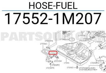 Nissan 175521M207 HOSE-FUEL