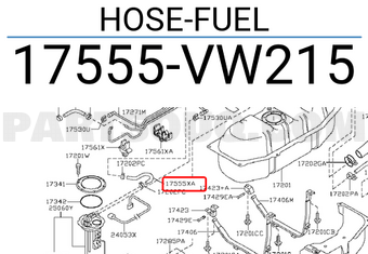 Nissan 17555VW215 HOSE-FUEL