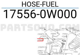 Nissan 175560W000 HOSE-FUEL