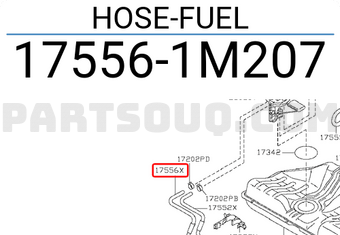 Nissan 175561M207 HOSE-FUEL