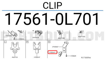 Nissan 175610L701 CLIP
