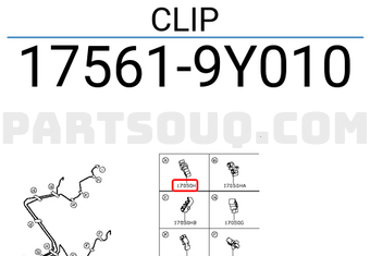 Nissan 175619Y010 CLIP