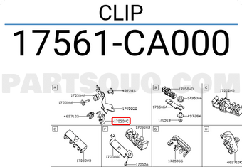 Nissan 17561CA000 CLIP