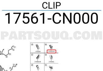 Nissan 17561CN000 CLIP